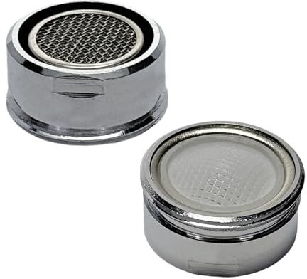 XNTONG - 2 Stück Strahlregler, M22 Außengewinde Wasserhahn Sieb, Aufsatz Mit Verchromtem Messing Und ABS-Filter, Für Wasserhähne Mit Mischdüse (Außengewinde 22 mm)