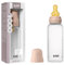 BIBS Babyflasche 270 ml. Sauger aus Naturkautschuk - Babyflaschenset. Anti-Kolik. BPA-frei. Mittlerem Fluss. leicht und einfach zu reinigen. geeignet für Neugeborene ab 0 Jahren - Blush