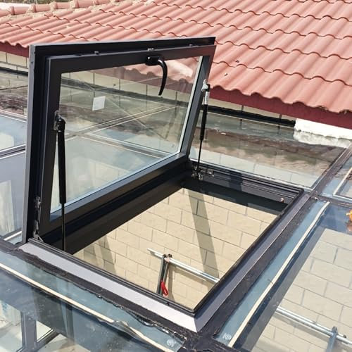 Heavy Duty Egress Window Well Cover - Shed Roof Skylight for Hallway Loft Stairway Garage Balcony Interior Exterior - Protective Cover for Safety and Security