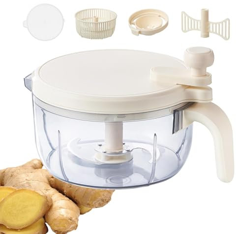 Gemüseschneider, Zwiebel Zerkleinerer, Zwiebelschneider Manuell, Gemüseschleuder, Gemüsetrocknerschleuder, Schneller Küchenzerkleinerer, Fleischwolf, Salatschleuder, Pumpsalatschleuder Mit Abfluss