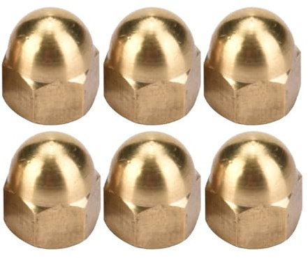 Brass Dome Head Cap Hex Nut Kit Vehicle Fasteners Set M3-M12 (M6(20PCS))