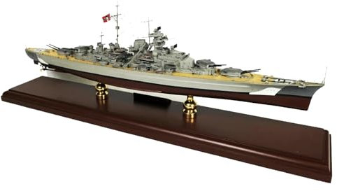 FMOCHANGMDP KM Bismarck Battleship Maßstab 1/350 Modellbausatz Flugzeugträger, Spielzeug und Geschenke für Erwachsene,28,3 X 4 Zoll