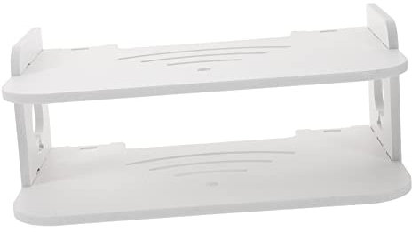 HOOTNEE Wandregal Für Router Und Kabelmanagement Multifunktionales Wandmontiertes Regal Für Wohnzimmer Schlafzimmer Küche Und Bad Hergestellt Aus Hochdichten Holzplatten Mit