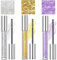 3 Farben Glitter Mascara, Glitzer Mascara, Colour Mascaras, Lang Anhaltend, Wasserfest, Geeignet FüR Party, Hochzeit, Versammlung, TäGliche Reisen(Silver/Gold/Purple)