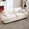 LIFEISLE Sofa 2 Sitzer 224x81cm Couch, Polstersofa aus Cordstoff Doppelsofa mit Breite Armlehnen für Wohnzimmer/Schlafzimmer/Büro Beige