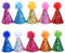 10 Stück Partyhüte für Kuscheltiere, Verstellbare Blitzkappe, Mini Partyhüte für Kuscheltiere, Happy Birthday-Hut, Kindergeburtstagszubehör, Dekorationen, Pompom-Party-Hüte für Kinder und Erwachsene