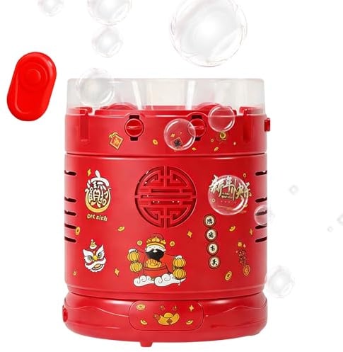 dzqad Seifenblasenmaschine für Aktivitäten im Freien mit Licht und Musik verstellbar | Automatische Seifenblasenmaschine, für Hochzeit, Weihnachten, chinesisches Neujahr, Frühlingsfest