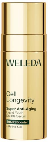 WELEDA Cell Longevity Super Anti-Aging Liquid Youth Double Serum 50ml | Gesichtspflege Serum mit [NAD⁺] Booster & [Retino-Cell] mindert die 10 Zeichen der Hautalterung (Naturkosmetik, vegan)