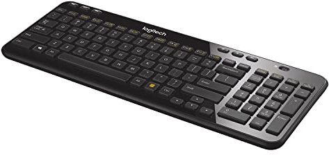 Logitech K360 Kompakte, Kabellose Tastatur für Windows, 2,4 GHz kabellos, USB-Unifying-Empfänger, 12 F-Tasten, 3 Jahre Batterielaufzeit, Kompatibel mit PC, Laptop, US QWERTY-Layout - Schwarz