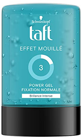 Schwarzkopf - Taft - Power Gel Effet Mouillé - Fixation Forte - Longue Durée - Tenue 24h - Coiffant Cheveux - Flacon 300 ml