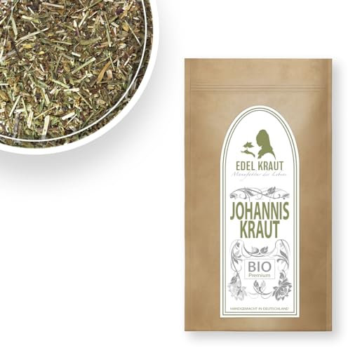 Johanniskraut Tee BIO 250g | EDEL KRAUT - BIO JOHANNISKRAUTTEE geschnitten - Premium St John's wort organic - frei von künstlichen Zusatzstoffen - aus kontrolliert biologischem Anbau