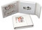 Elegantdisk Leder DVD/USB-Case cm mit Bildfenster. USB Tasche mit DVD Slot. Album für USB, DVD und Foto (Weiß, USB+1CD)