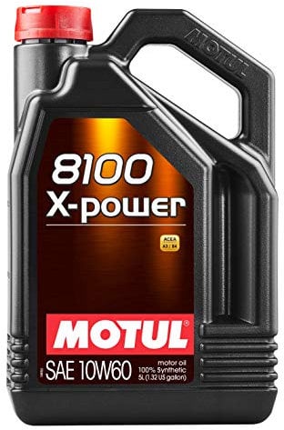 Motul 106144/74 Motor Schmieröl 8100 X-POWER 10W60 5 L, Brown