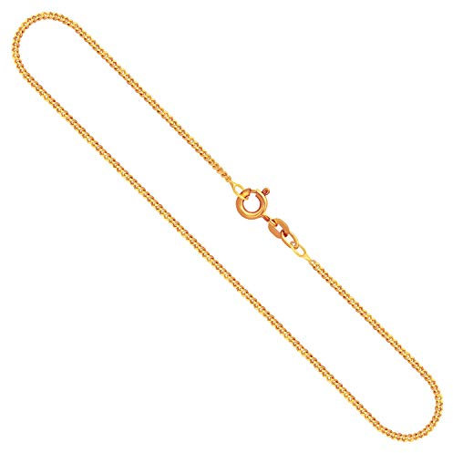 EDELIND Goldkette, Panzerkette flach Gelbgold 585/14 K, Länge 55 cm, Breite 1.6 mm, Gewicht ca. 4.5 g., NEU