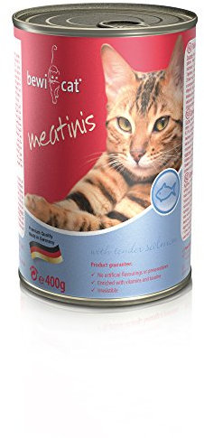 bewi cat Meatinis mit Zartem Lachs 12 x 400g