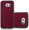 Cadorabo Hülle kompatibel mit Samsung Galaxy S6 Schutzhülle TPU Silikon Case Wooden Design Slim Kratzfest Weiche Gummi mit Rundumschutz Case Hülle für Galaxy S6 in Rot