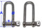 Manille libre longue inox A4 Ø6mm ( lot de 2 )