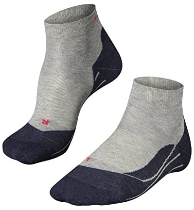 FALKE RU4 Endurance Short M Sso coton anti-ampoule 1 paire, Chaussettes de course Homme, Gris Light Grey 3406, 46-48