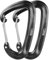 TRIWONDER Karabiner mit 1200kg Belastbarkeit, Karabinerhaken Schlüsselanhänger aus Aluminium, D Form Karabiner Set für Hängematten, Camping, Wandern, Angeln (Schwarz - 2 Stück)