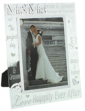5X7In 3D Words Mirror Wedding Frame