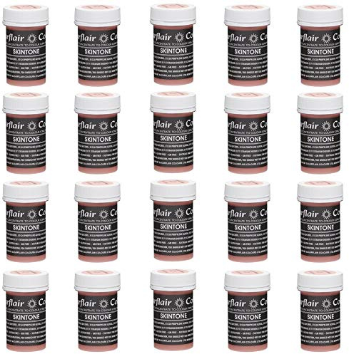 Sugarflair Pink Honey Pastel Food Colouring Paste, Highly Concentrated for Use with Sugar Pastes, Buttercream, Royal Icing or Cake Mix, Subtle Colour Dye - 25g (Pack of 20)