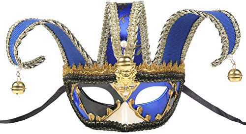 BESTOYARD Elegante Venezianische Maske Herren Blau Aus Kunststoff FüR Karneval Fasching Maskerade Halloween Cosplay Partys Und Wanddekoration