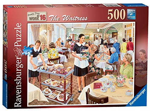 Happy Days at Work No.16 - The Waitress 500 piece Jigsaw Puzzle for Adults & for Kids Age 10 and Up