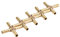 Raccordo per tubo flessibile a 4 vie, 5 pezzi 6 8 10 12mm Croce in ottone Raccordi per tubo flessibile a 4 vie Raccordi con ardiglione per aria Acqua Olio Gas Carburante 1#