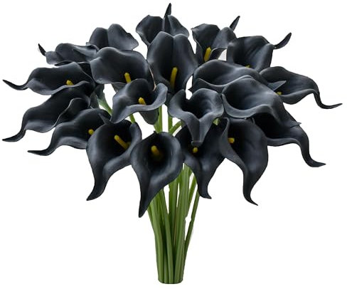 Marke: Mandy's Mandy's Künstliche Calla-Lilien, 34 cm, Schwarz, 20 Stück