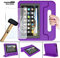 FINDING CASE for Amazon Fire HD 8 Tablet | Fire HD 8 Kids Tablet Case (8th / 7th / 6th Gen-2018,2017,016 Release) With Glass Screen Protector Cover - ShockProof Handle Stand Foam Kids Cover purple