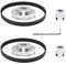 Befenybay 2Kit 2GT Synchronrad 20 & 60 Zähne 10mm Bohrung Aluminium Zahnscheibe mit 2 Stück Länge 200mm Breite 6mm Riemen (20-60T-10B-6)