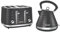 Morphy Richards Vector Pyramid Kettle 108131 Traditional Kettle Black + 4 Slice Toaster 248131 Black Four Slice Toaster Black Toaster