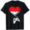 Herz Zeichen PC-Spiel Controller Gaming PC Games Videospiele T-Shirt