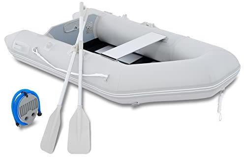 CO-Z Heavy Duty Inflatable Kayak for Adults 230x130x33cm Portable Raft 2 Person 300kg Cap. PVC Inflatable Dingy Boat for Boating Fishing or Playing on Lakes Rivers