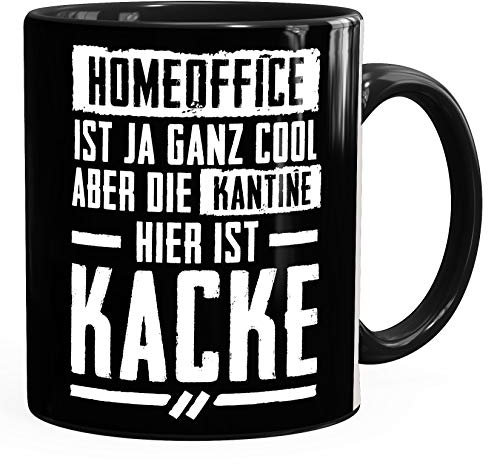 MoonWorks® Kaffee-Tasse Spruch Home-Office cool Kantine Kacke Bürotasse lustige Kaffeebecher schwarz unisize