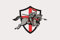 U24 Aufkleber Ritter Motiv Nr. 55 Flagge Fahne 8 x 5 cm Autoaufkleber Sticker