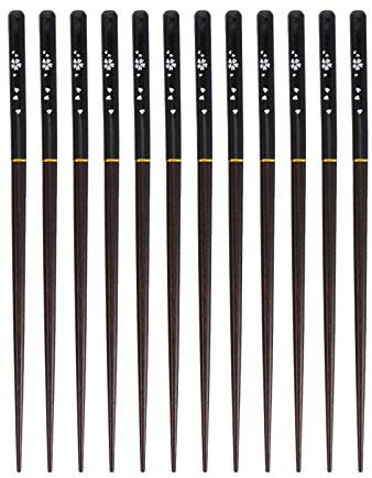 6 Pares Palillos Japoneses Palillos De Madera Natural Japonés De Madera Palillos Clásico Palillos De Navidad Palillos De Madera China Manual Niño Batería De Cocina
