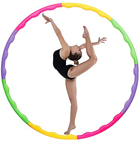 Joofang 8 Teile profi Kinder Hula Hoops, farbig Plastik Reifen, Durchmesser 65 cm,Gewicht120g, einfach,einstallbar, klein,nachfüllbar,für Fitness, Sport,Test,Gymnastik für 3–8 Jahre alte Junge Mädchen