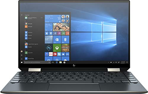 HP Spectre x360 2 in 1 Laptop (13,3 FHD IPS Touch) Intel Core i7-1165G7, 16 GB DDR4, SSD da 512 GB, Intel Optane, Intel Iris Xe, Win 10, QWERTZ, blu, con penna, hub USBC-C e custodia in pelle, blu