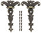 Balacoo 2 Stück Retro Scharniere, Bronze Dekorscharniere Zinklegierung T-förmige Scharniere Türscharniere Vintage Antik Türscharniere Geeignet für Tor, Schrank