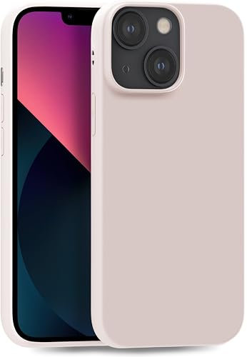 MyGadget Coque pour iPhone 13 Mini - Case TPU Souple - Cover Protection Extra Fine & Légère - Étui Coloré Anti Choc et Rayures - Rose pâle