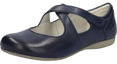 Josef Seibel Femme Ballerines à lanières Fiona 72, Dame Ballerines,Largeur G (Normale),Mary-Jane,Chaussures Basses,Bleu (Ocean),40 EU / 6.5 UK
