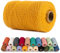 LEREATI Makramee Garn 1mm x 200m Baumwollgarn Baumwollkordel Baumwollseil Baumwollschnur, Macrame Cord 1mm for Makramee und DIY Basteln, Traumfänger, Garten, Hochzeit Dekorationen (Gold)