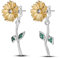 NARMO 925 Sterling Silber Ohrringe Ohrstecker für Frauen Sonnenblume Ohrstecker Blume Ohrringe für Frauen