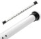 Hershii White Adjustable Shower Curtain Rod Spring Tension Pole Extendable Wardrobe Rail Clothing Hanger Telescopic Bar for Bathroom Closet Window RV Doorway 110-260cm
