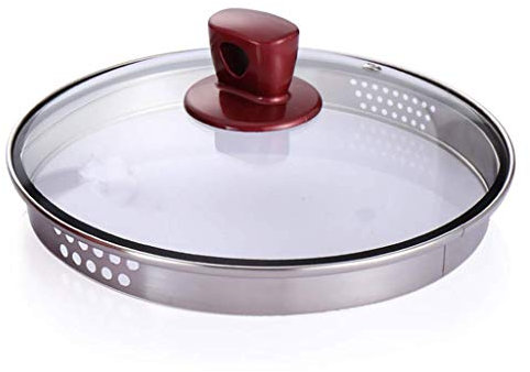 Tapa Tapa de Cacerola Tapa de Olla Tapa de Vidrio Templado Olla de Leche Olla de Sopa Transparente Visible Cubierta antidesbordamiento Utensilios de Cocina (16 cm)