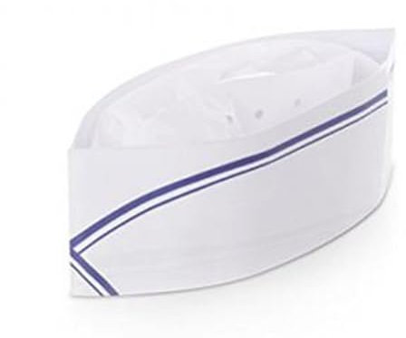 Generico 100 Sachet Baschina Chapeau Chef Cuisine Papier Ristocap Bleu, Blanc, taille unique