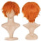 YEESHEDO Kurzhaarperücke, Bob, Anime, Cosplay-Perücke, volle natürliche Schicht, glatt, flauschiges Haar, Kostüm, Party, Kostüm, Perücke für Damen, Herren, Jungen, Mädchen (Orange)