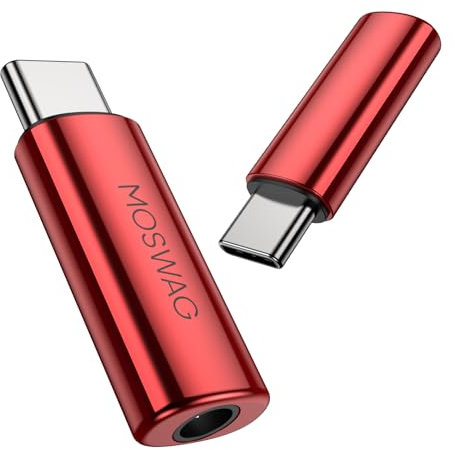 MOSWAG USB C auf 3,5mm Klinke,Typc C auf 3,5mm Aux Kopfhörer Adapter,USB C auf Aux Audio Zinklegierung Adapter für Samsung GalaxyS23 S22 S21 Ultra,Pixel 7/6 iPad Pro/Air/Mini Oneplus 10 Pro