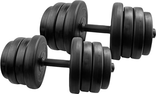 Bestfor 30Kg Adjustable Dumbbells Free Weight Lifting, Hand Hold, Training Set For Fitness, Body Building, Muscles, Strength, Growth, Power, Gym, Home Exercise With Chart